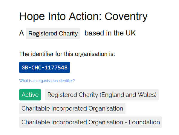 UK :  For Charity